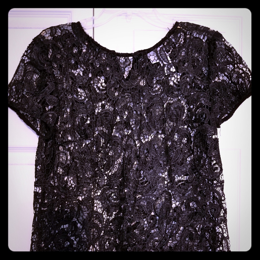 Black lace top